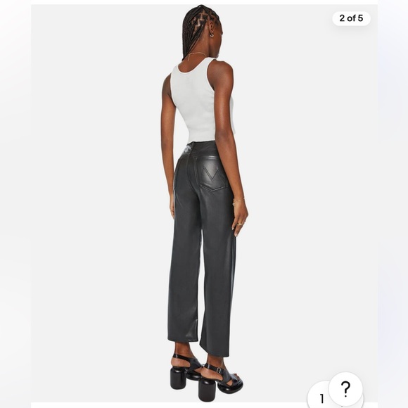 Mother Size 30 “The Rambler” Ankle in Black Faux Leather - Picture 3 of 9